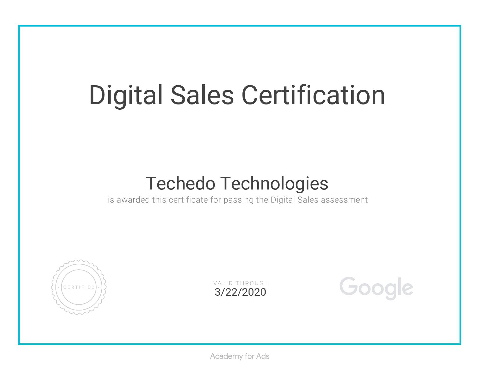 Digital Sales Certification