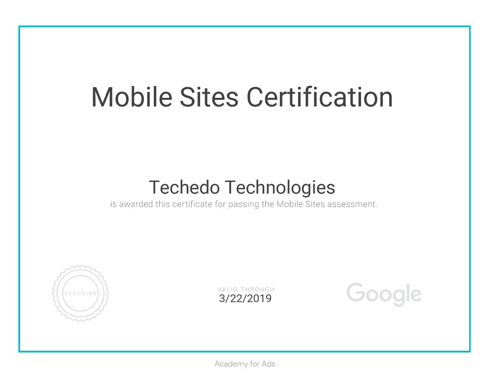 Mobile Sites Certification